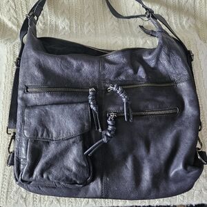 Free People Black Leather Bag
